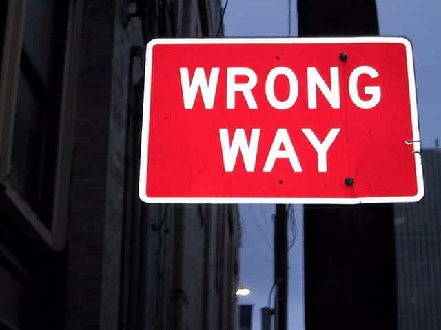 Wrong Way Sign