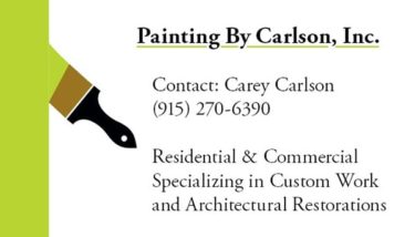 Painting By Carlson Business Card Design