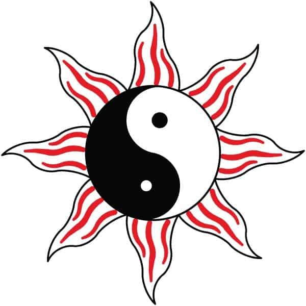 Sun Logo featuring Yin-Yang